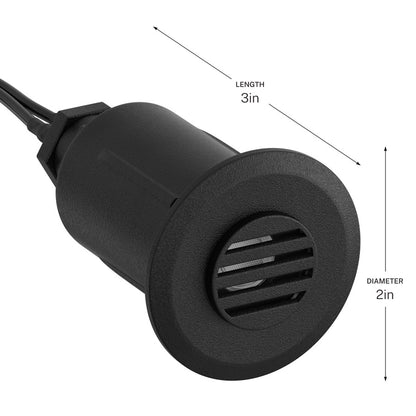 Kichler MR8 Recessed/Louvered Top, Black Brass/Tempered Soda Lime