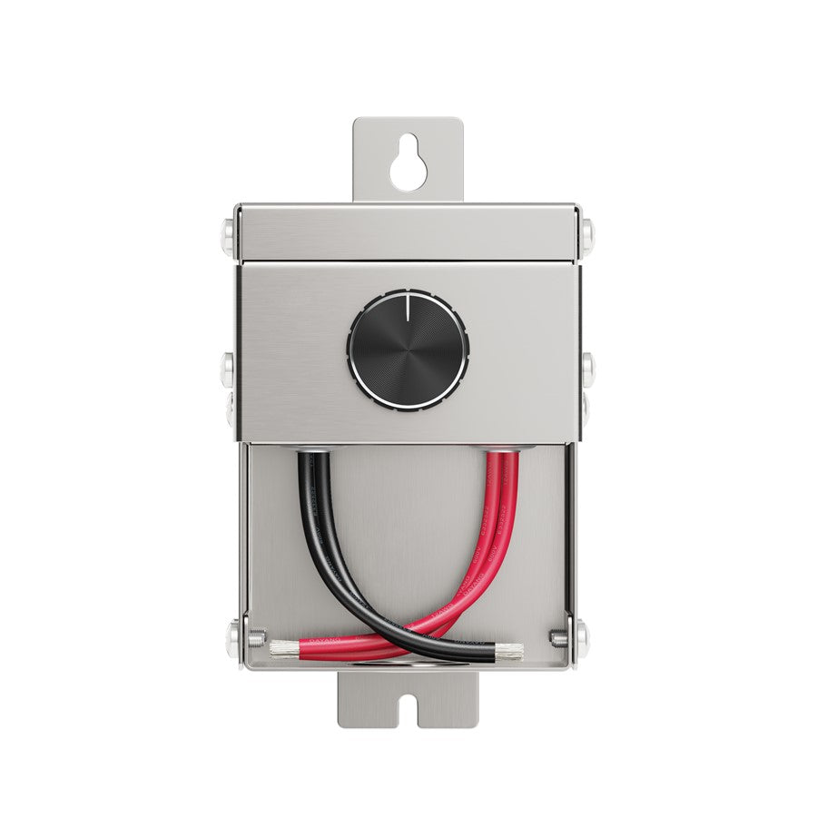 Kichler PLC Dimmer | Stainless Steel Finish | Outdoor Landscape Dimmer | 3.12 x 3.37 x 5.62 in, 12V AC/DC | Model 15DM20SS