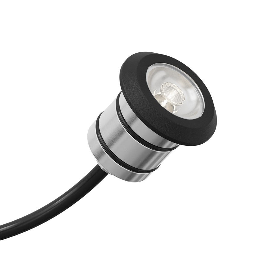 Kichler 200 Lumen Mini Recessed 2700K, Black Brass/Tempered Glass