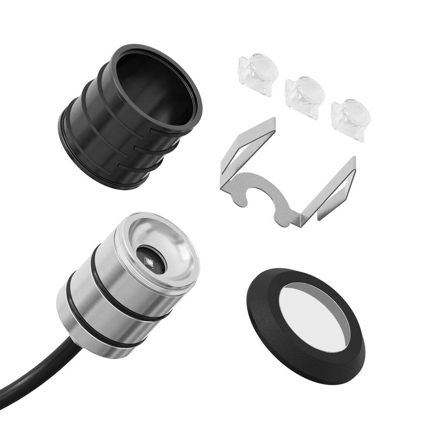 Kichler 200 Lumen Mini Recessed 2700K, Black Brass/Tempered Glass