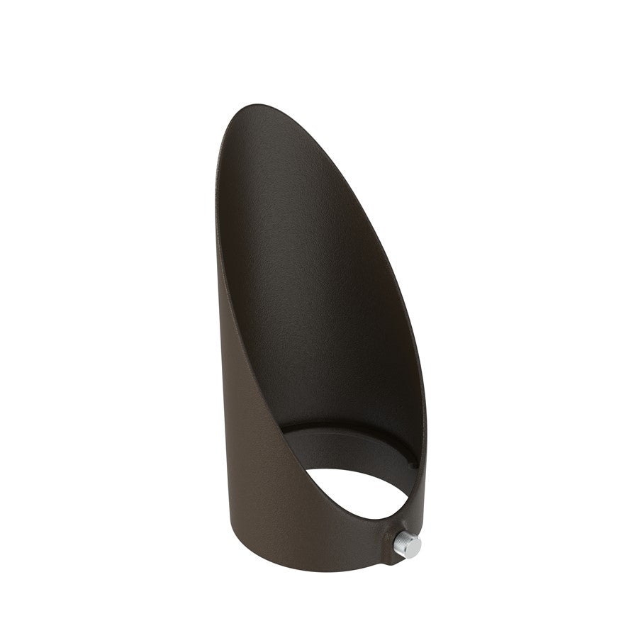 Kichler Integra Long Cowl | Textured Architectural Bronze Aluminum | Landscape Accent Light Accessory | 5.5 in H | Model 16293AZT
