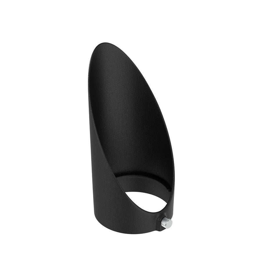 Kichler Integra Long Cowl | Textured Black Aluminum | Outdoor Accent Light Accessory | 5.5 in H | Model 16293BKT