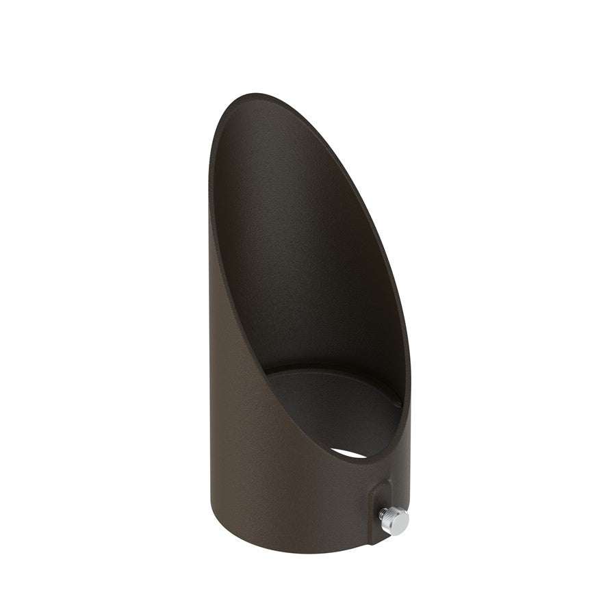 Kichler Varia Medium Long Cowl | Textured Architectural Bronze Aluminum | Landscape Light Shield | 5.25 in H | Model 16295AZT