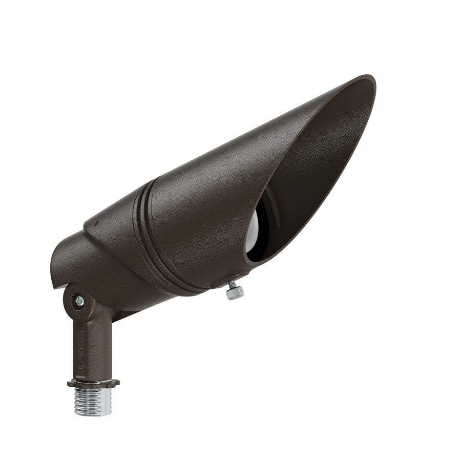 Kichler Varia Medium Long Cowl | Textured Architectural Bronze Aluminum | Landscape Light Shield | 5.25 in H | Model 16295AZT