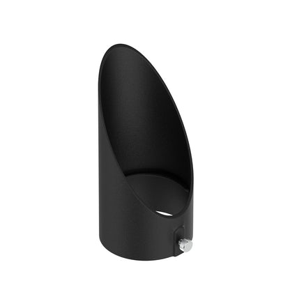 Kichler Varia Medium Long Cowl | Aluminum Textured Black | Outdoor Landscape Accent | 5.25in H | Model 16295BKT