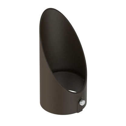 Kichler Varia Large Long Cowl | Textured Architectural Bronze Aluminum | Outdoor Accent Light Accessory | 6.25in H | Model 16296AZT