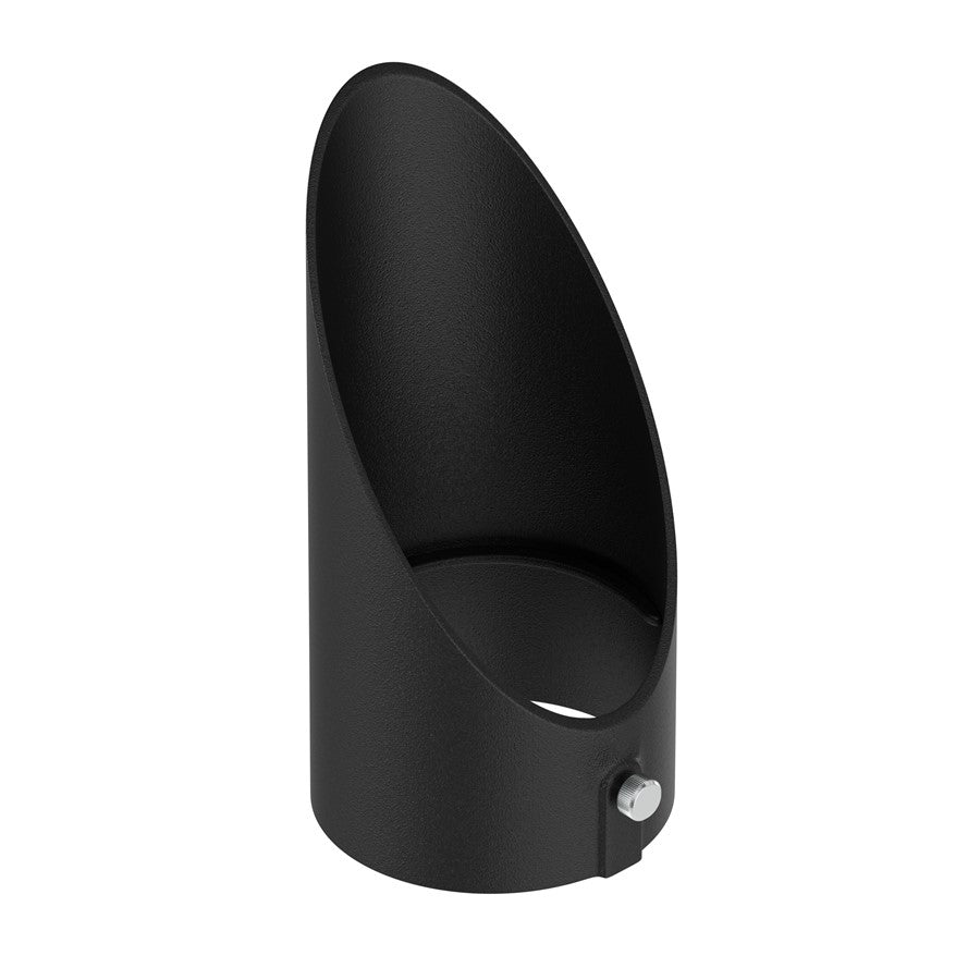 Kichler Varia Large Long Cowl | Aluminum Textured Black | Outdoor Landscape Accent | 6.25in H | Model 16296BKT