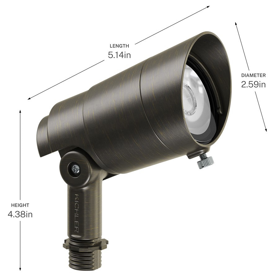Kichler Integra 5in 200 Lm 60° Accent Light | Centennial Brass Brass | Indoor & Wet Location Accent Lighting | Model 16301CBR27