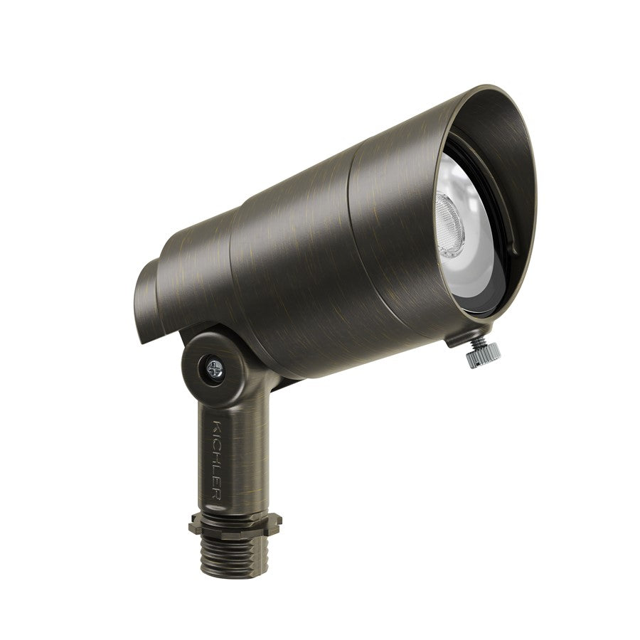 Kichler Integra 5in LED Accent Light | Centennial Brass | Outdoor Landscape & Pathway | 200 Lumens, 3000K | Model 16301CBR30
