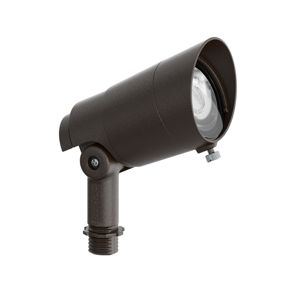 Kichler Integra 5in 1-Light Accent Light | Textured Architectural Bronze Aluminum | Wet Locations & Landscape | 2700K Dimmable | Model 16305AZT27