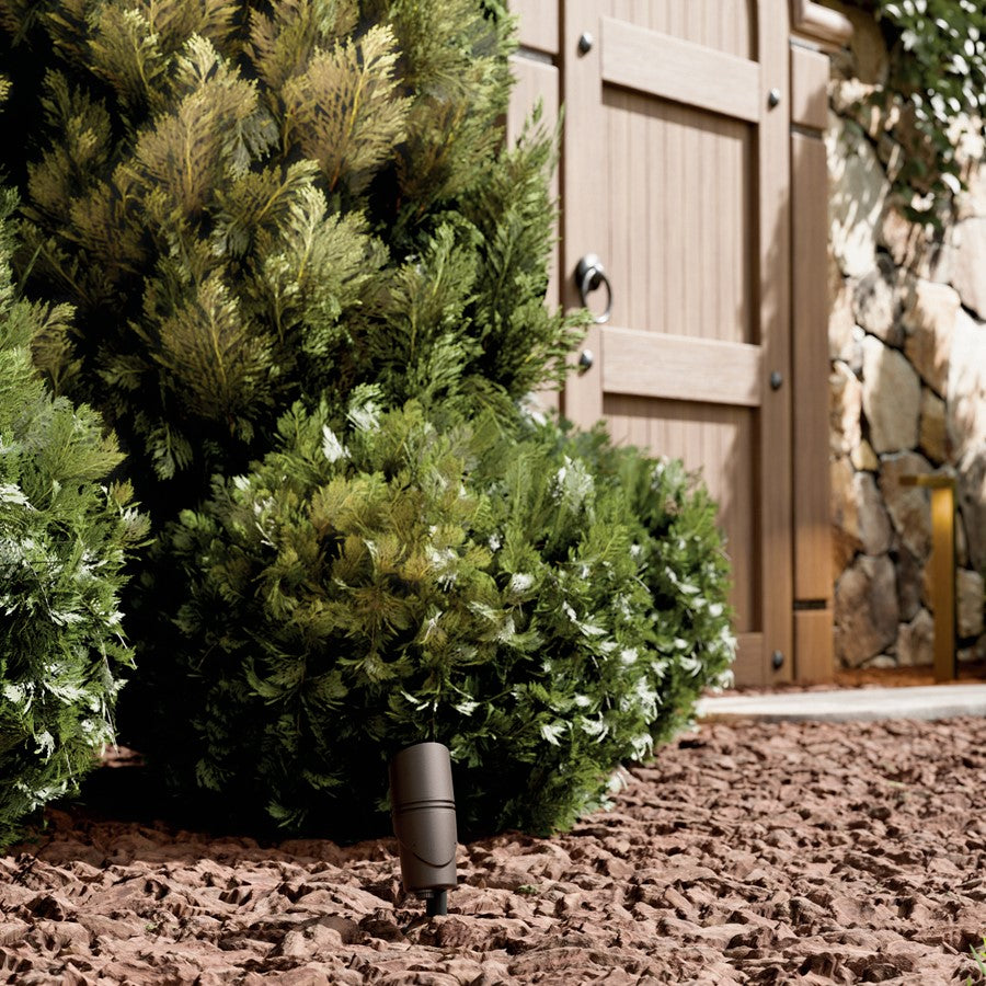 Kichler Varia 6in Medium Adj. Accent Light | Textured Architectural Bronze Aluminum | Wet Location Landscape & Accent | Model 16311AZT