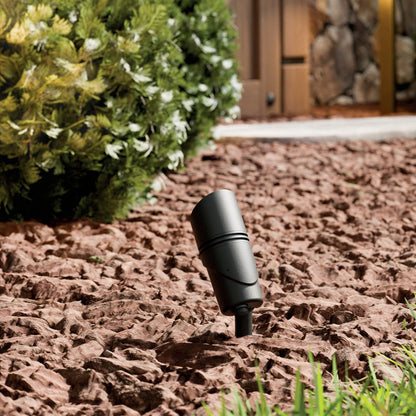 Kichler Varia 6in Adjustable Integrated Accent Light | Textured Black Aluminum | Indoor & Covered Patio | 600 Lumens, 2700/3000K | Model 16311BKT