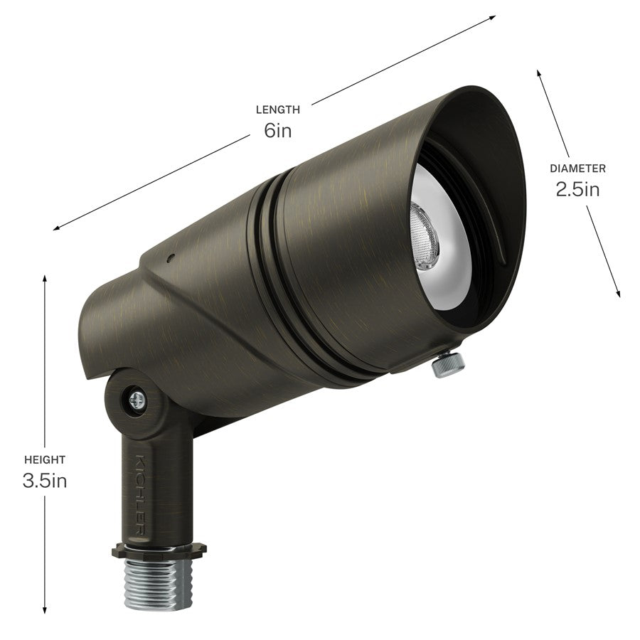 Kichler Varia Medium Adj. Accent Light | Brass Centennial Brass Finish | Landscape & Accent Lighting | Model 16311CBR