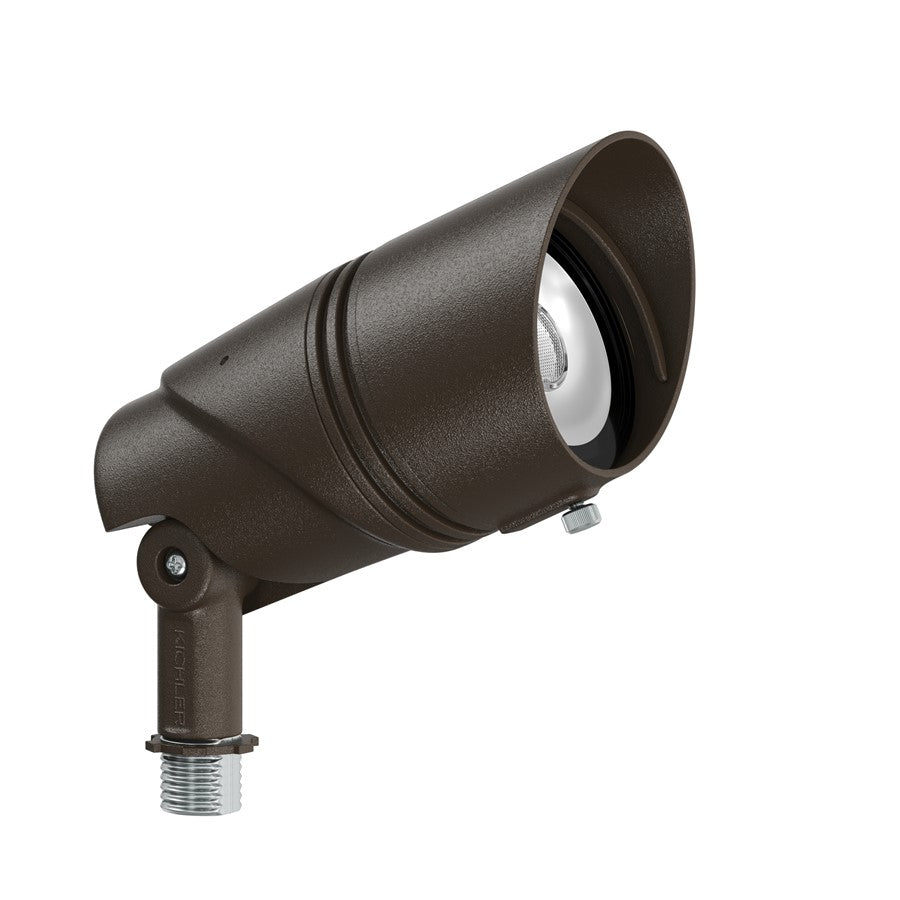 Kichler Varia 7in Large Adj. Accent Light | Textured Architectural Bronze Aluminum | Wet Location Landscape & Accent | 7 x 4 x 3 in | Model 16312AZT