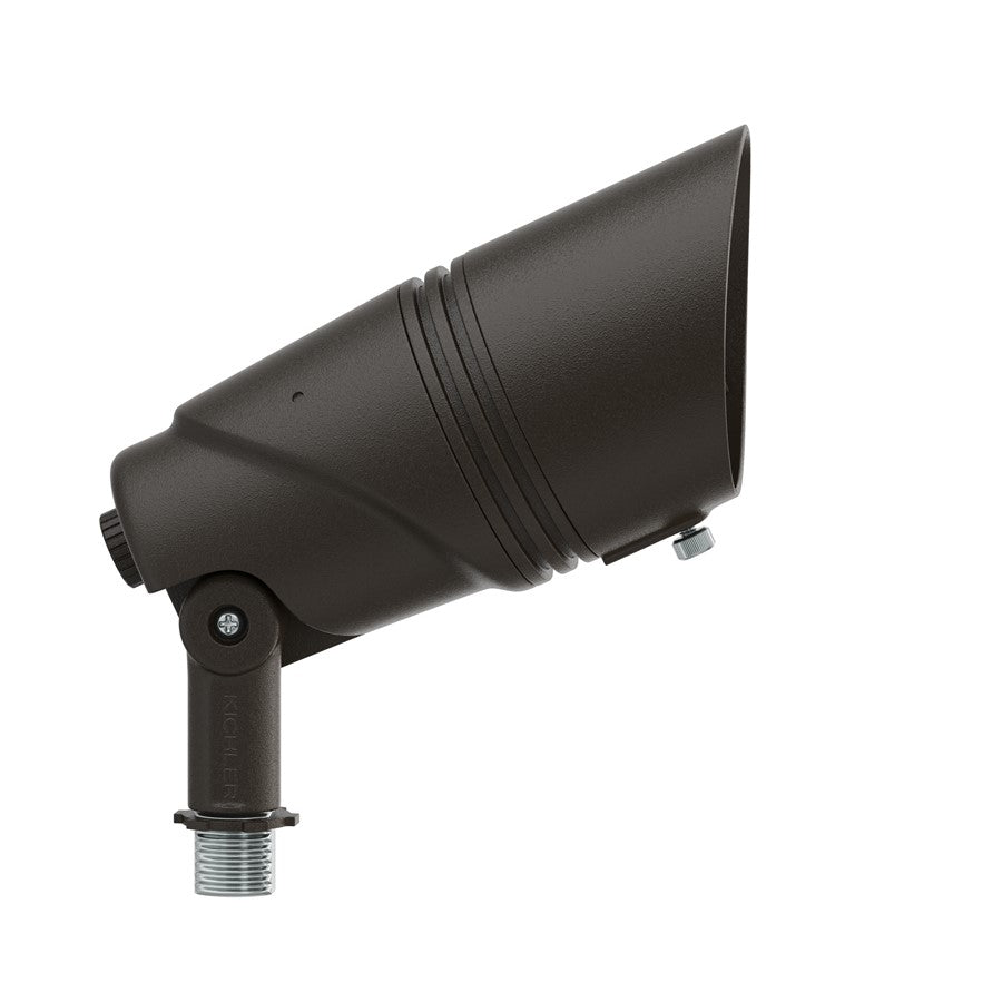 Kichler Varia 7in Large Adj. Accent Light | Textured Architectural Bronze Aluminum | Wet Location Landscape & Accent | 7 x 4 x 3 in | Model 16312AZT
