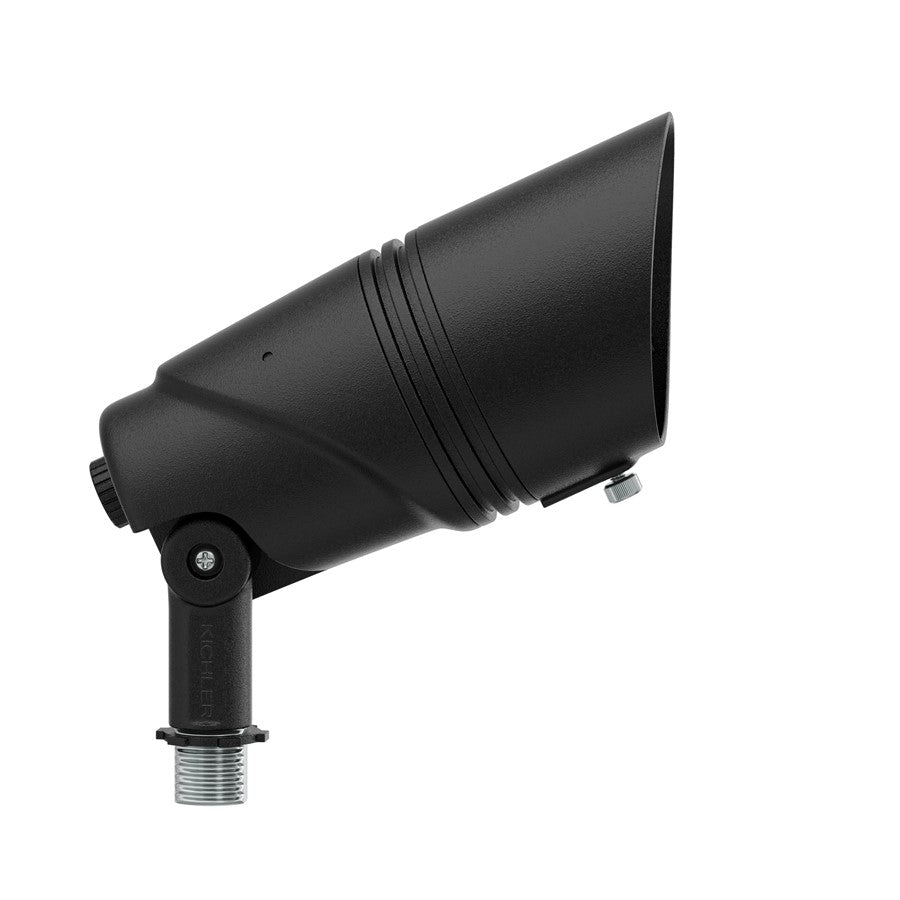 Kichler Varia 7in 1-Light Accent Light | Textured Black Aluminum | Landscape & Outdoor Accent | 1200 Lm Selectable CCT Dimmable LED | Model 16312BKT