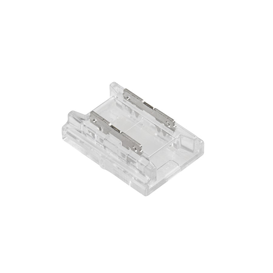 Kichler COB Dry Tape to Tape Crimp Connector | Clear Plastic | Under Cabinet & Shelf Tape Light Connector | 0.45 x 0.4 x 0.15 in | Model 1CCOBTTCLR