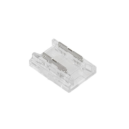 Kichler COB Dry Tape to Tape Crimp Connector | Clear Plastic | Under Cabinet & Shelf Tape Light Connector | 0.45 x 0.4 x 0.15 in | Model 1CCOBTTCLR