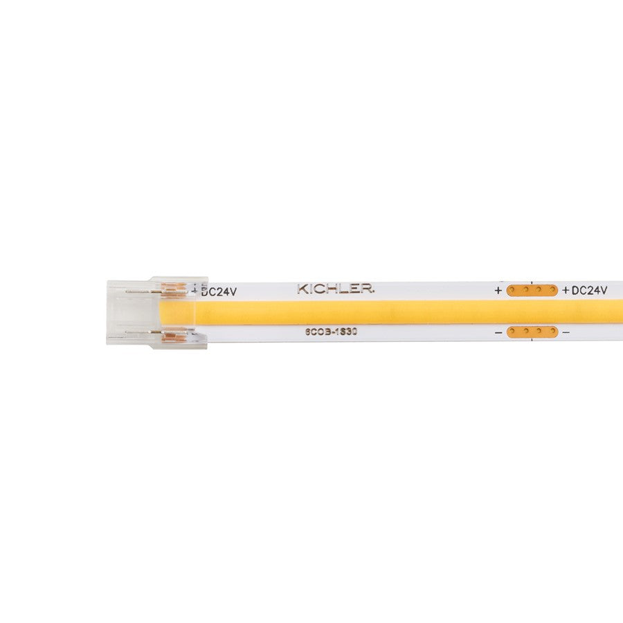 Kichler COB Dry Tape Crimp Connector | Clear Plastic | Under Cabinet & Shelf Tape Light Jumper | 0.45 x 0.4 x 0.17 in | Model 1CCOBTWCLR