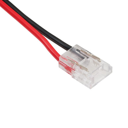 Kichler COB Dry Tape to Supply Lead Crimp Connector | Clear Plastic | Under Cabinet & Shelf Lighting | 0.45 x 0.4 x 0.17 in | Model 1CCOBTWSCLR
