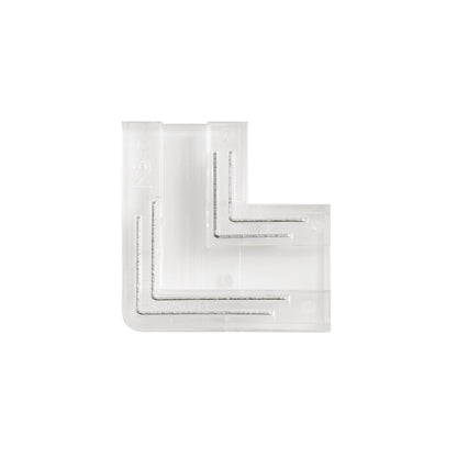 Kichler COB Tunable Tape to Tape 90 Degree Connector | Clear Plastic | Under Cabinet & Shelf | 24V DC | Model 1CTCOB90CLR