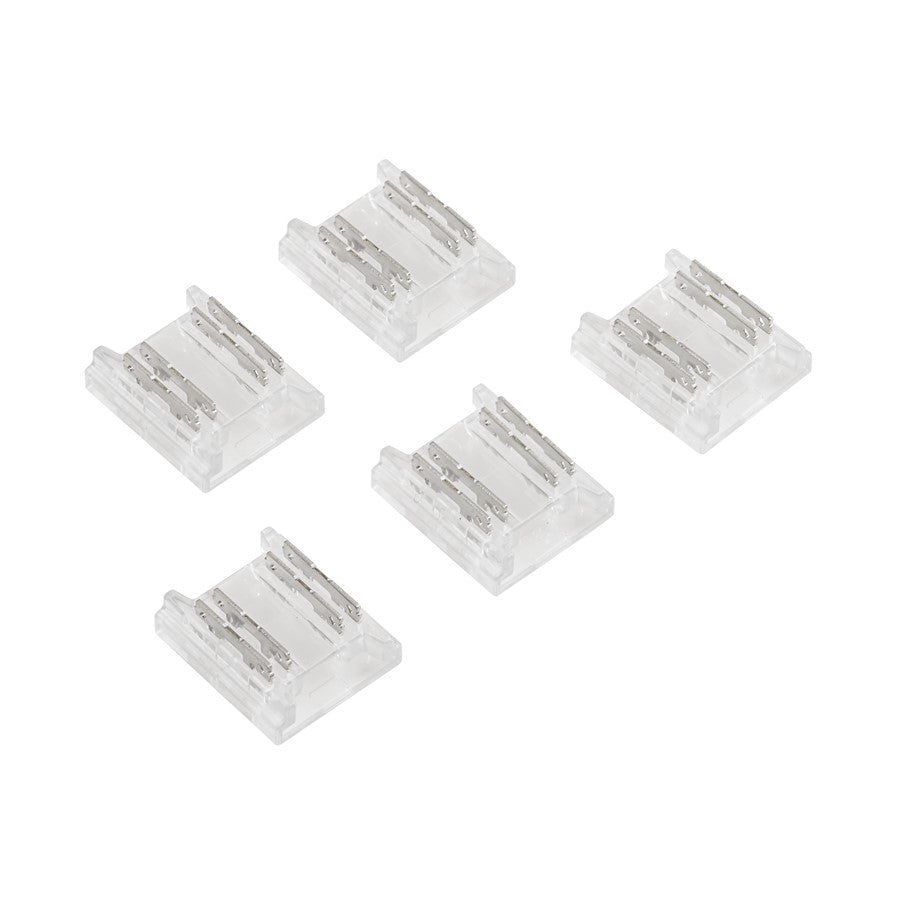 Kichler COB Tunable Tape to Tape Crimp Connectors | Clear Plastic Connector | Under Cabinet & Shelf Lighting | Model 1CTCOBTTCLR