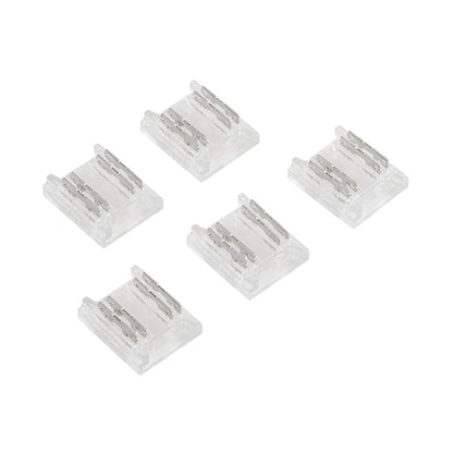 Kichler COB Tunable Tape to Tape Crimp Connectors | Clear Plastic Connector | Under Cabinet & Shelf Lighting | Model 1CTCOBTTCLR