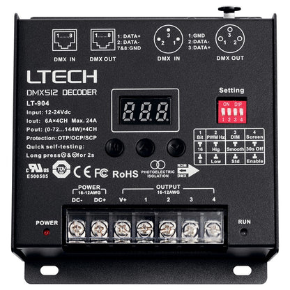 Kichler Wireless DMX 512 Decoder | Black Steel | Tape Light CCT Tuning Accessory | 5 x 4.5 x 1.5 in | Model 1DMXDBK