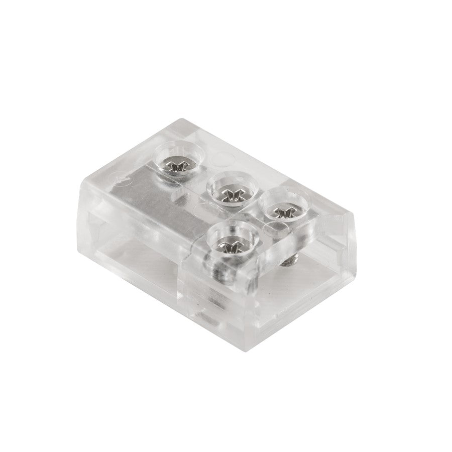 Kichler COB Dry 90 Degree Terminal Block Connector | Clear Plastic | Under Cabinet & Shelf Lighting | 0.64 x 0.45 x 0.25 in | Model 1TBCOB90CLR