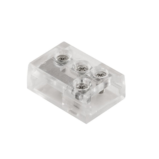 Kichler COB Dry 90 Degree Terminal Block Connector | Clear Plastic | Under Cabinet & Shelf Lighting | 0.64 x 0.45 x 0.25 in | Model 1TBCOB90CLR