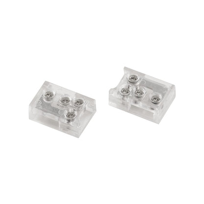 Kichler COB Dry 90 Degree Terminal Block Connector | Clear Plastic | Under Cabinet & Shelf Lighting | 0.64 x 0.45 x 0.25 in | Model 1TBCOB90CLR