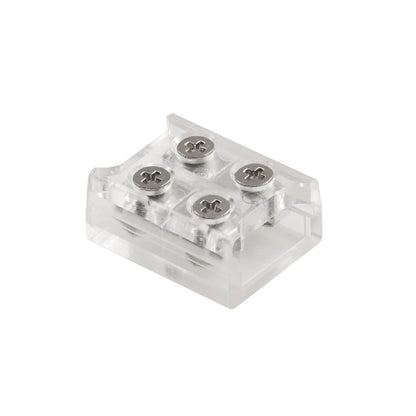 Kichler COB Dry Tape to Tape Terminal Block Connector | Clear Plastic | Under Cabinet & Shelf Lighting | 0.57 x 0.45 x 0.25 in | Model 1TBCOBTTCLR