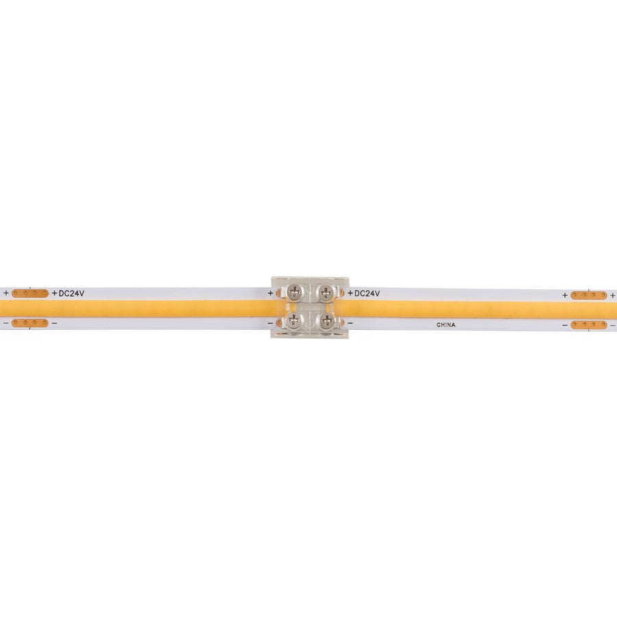 Kichler COB Dry Tape to Tape Terminal Block Connector | Clear Plastic | Under Cabinet & Shelf Lighting | 0.57 x 0.45 x 0.25 in | Model 1TBCOBTTCLR
