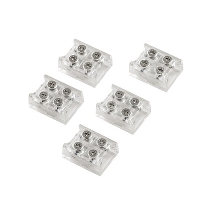 Kichler COB Dry Tape to Tape Terminal Block Connector | Clear Plastic | Under Cabinet & Shelf Lighting | 0.57 x 0.45 x 0.25 in | Model 1TBCOBTTCLR