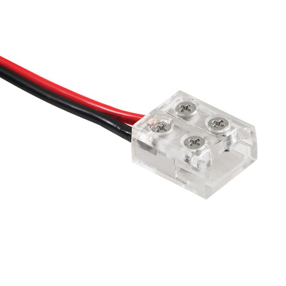 Kichler COB Dry Tape to Supply Lead Terminal Block Connector | Clear Plastic | Under Cabinet & Shelf Lighting | Model 1TBCOBTWSCLR
