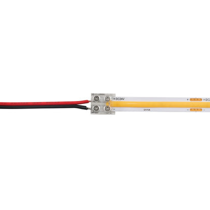 Kichler COB Dry Tape to Supply Lead Terminal Block Connector | Clear Plastic | Under Cabinet & Shelf Lighting | Model 1TBCOBTWSCLR