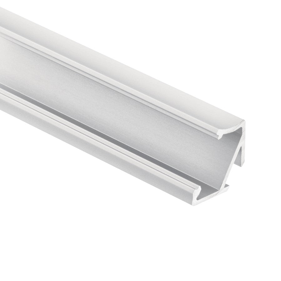 Kichler TE Series 96in 30/60-Degree Extrusion Kit | Silver Aluminum Surface-Mount Channel | Under-Cabinet & Stair Lighting | Model 1TEK3060SF8SIL