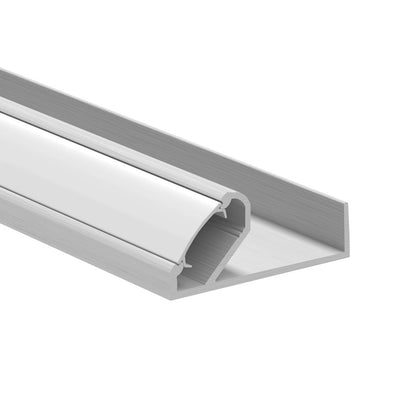 Kichler TE Series 48in Shelf Extrusion Kit | Silver Aluminum Linear Channel | Under-Shelf & Display Lighting | Model 1TEKSLF75SF4SIL