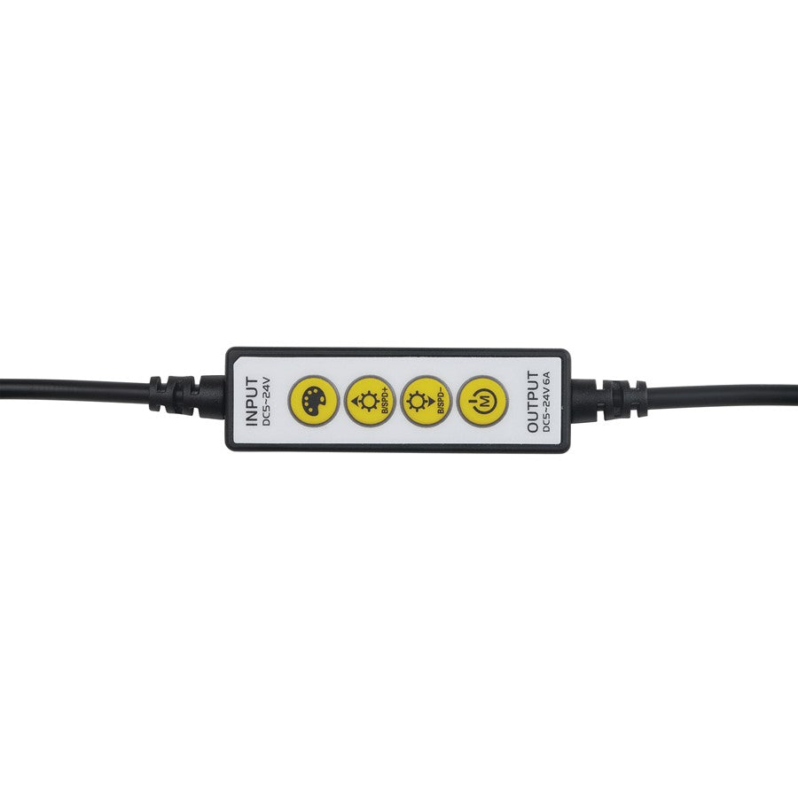 Kichler Tunable In-line Controller | Black Plastic | CCT Tuning & Dimming for Dry Tape Light | 2.25 x 0.75 x 0.5 in | Model 1TUNLCTRBK