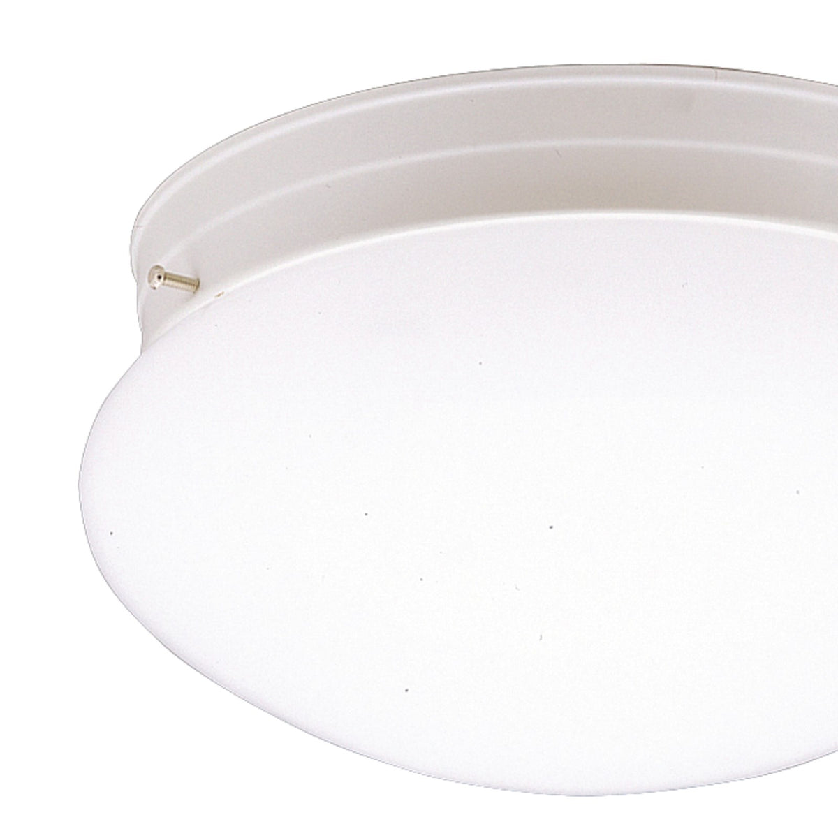 Kichler Ceiling Space 9in 1-Light Flush Mount | Utilitarian White Steel and White Glass | Hallway & Closet Utility Light | 9 x 5 in | Model 208WH