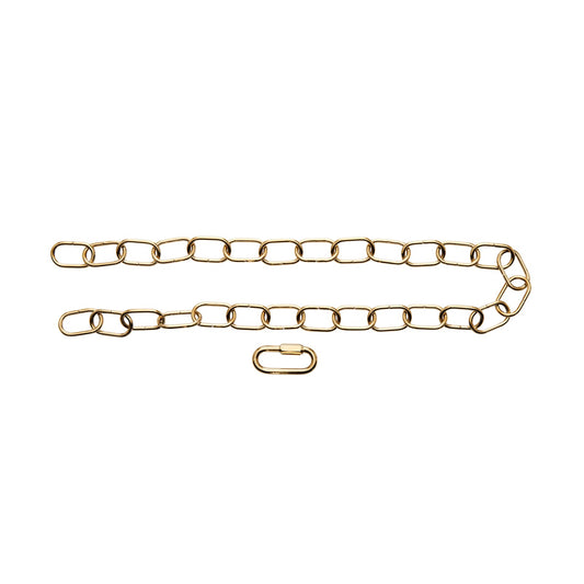 Kichler Chain Standard Gauge 36in Ceiling Chain | Polished Brass Stainless Steel | Ceiling Fan & Light Fixture Suspension | 36 in L | Model 2979PB