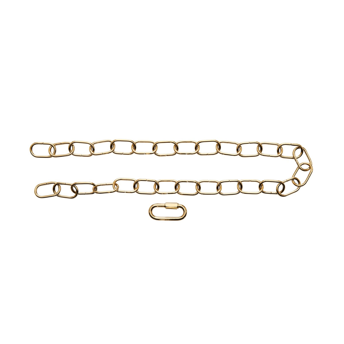 Kichler Chain Standard Gauge 36in Ceiling Chain | Polished Brass Stainless Steel | Ceiling Fan & Light Fixture Suspension | 36 in L | Model 2979PB