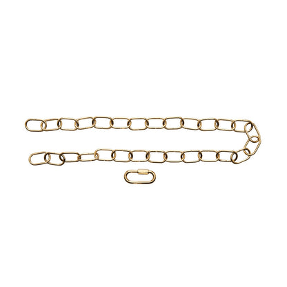 Kichler Chain Standard Gauge 36in Ceiling Chain | Polished Brass Stainless Steel | Ceiling Fan & Light Fixture Suspension | 36 in L | Model 2979PB