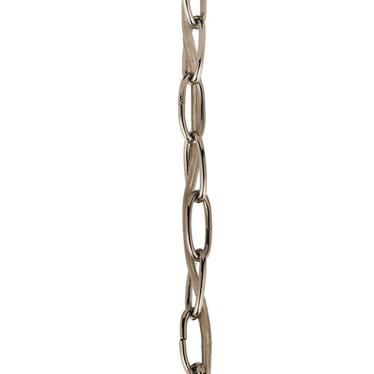 Kichler 36in Standard Gauge Chain | Polished Nickel Steel | Ceiling Fixture Hanging Accessory | 36 x 1 in | Model 2996PN