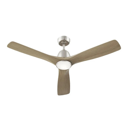 Kichler Volos II 54in 3-Blade Ceiling Fan | Brushed Nickel Steel and Distressed Antique Gray Blades | Living Room & Bedroom | Model 300054-NI