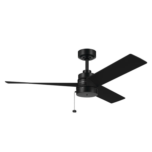Kichler Spyn Lite 52" Ceiling Fan, Black/Black - 300375BK