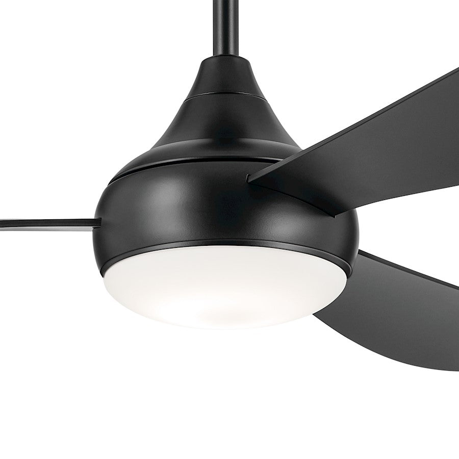Kichler 54" Ample Ceiling Fan, Satin Black/Satin Black