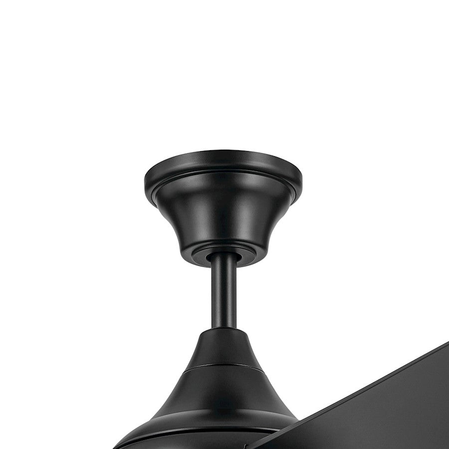 Kichler 54" Ample Ceiling Fan, Satin Black/Satin Black