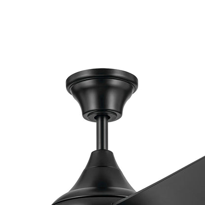 Kichler 54" Ample Ceiling Fan, Satin Black/Satin Black