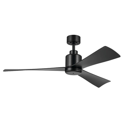 Kichler 52" True Ceiling Fan, Satin Black/Satin Black - 310452SBK